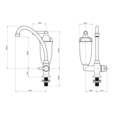 Torneira com Filtro Plástico Branco Acqua Bella Mesa Purificador Lorenzetti