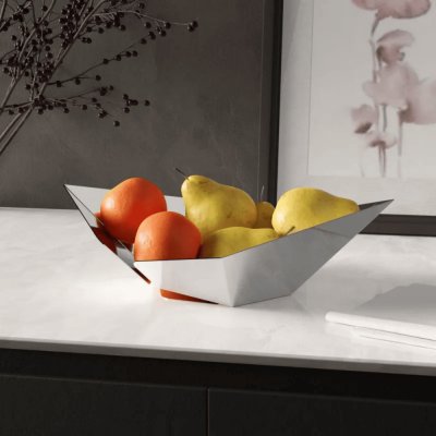 Centro de Mesa em Inox Wolff Origami 40x31x11 88455