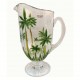 Jarra de Cristal Transparente Palmeiras Palm Tree Handpaint Wolff 1,5l