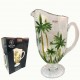 Jarra de Cristal Transparente Palmeiras Palm Tree Handpaint Wolff 1,5l