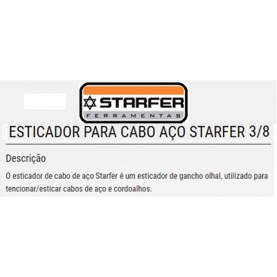 ESTICADOR P/CABO ACO 3/8 STARFER