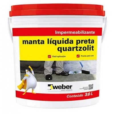 MANTA LIQUIDA PRETA GL 3,6KG QUARTZOLIT