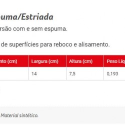 DESEMPENADEIRA C/ESPUMA 14X27 855 CONDOR