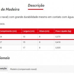 DESEMPENADEIRA MADEIRA 13X24 854 CONDOR
