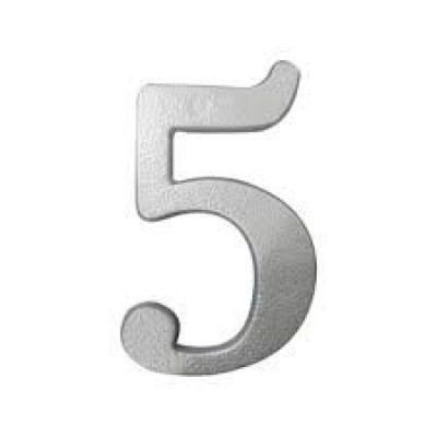 NUMERO RESIDENCIAL 5 ALUMINIO GLOBAL PLASTIC