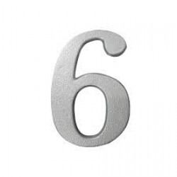 NUMERO RESIDENCIAL 6 ALUMINIO GLOBAL PLASTIC