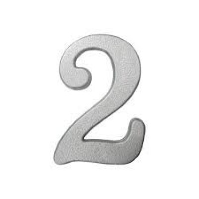 NUMERO RESIDENCIAL 2 ALUMINIO GLOBAL PLASTIC