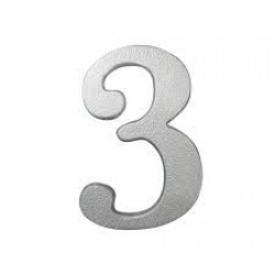 NUMERO RESIDENCIAL 3 ALUMINIO GLOBAL PLASTIC