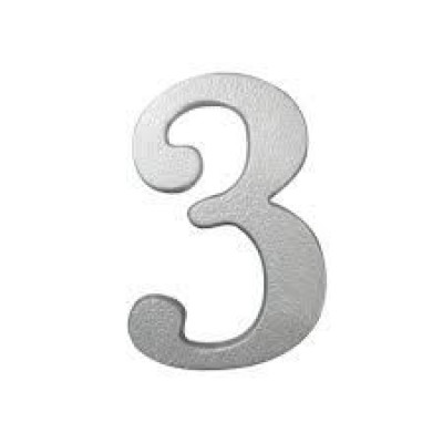 NUMERO RESIDENCIAL 3 ALUMINIO GLOBAL PLASTIC