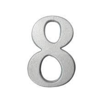 NUMERO RESIDENCIAL 8 ALUMINIO GLOBAL PLASTIC