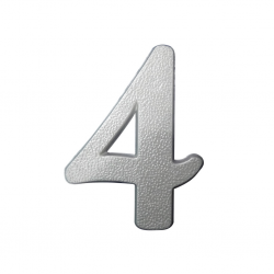 NUMERO RESIDENCIAL 4 ALUMINIO GLOBAL PLASTIC