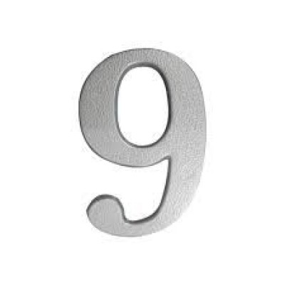 NUMERO RESIDENCIAL 9 ALUMINIO GLOBAL PLASTIC