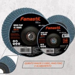 DISCO FLAP 4.1/2 GRÃO 040 LIXA AZUL FAMASTIL