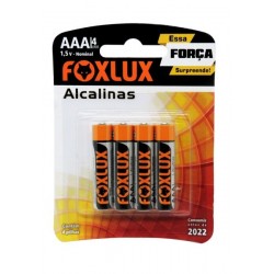 PILHA ALCALINA AAA C/4 FOXLUX