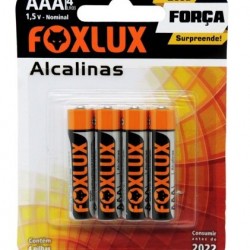 PILHA ALCALINA AAA C/4 FOXLUX