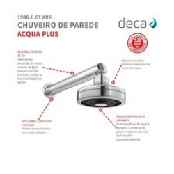 DUCHA FRIA PAREDE ACQUA PLUS CROMADO  DECA