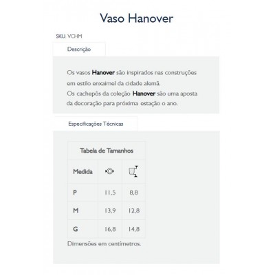 VASO CERAM HANOVER MOST 13 JAPI