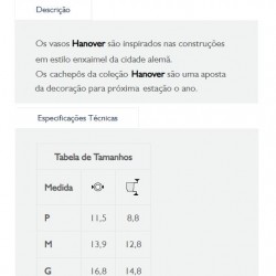 VASO CERAM HANOVER MOST 16 JAPI