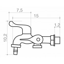 TORN TANQUE/MAQ ALAVANCA ABS BR 2985 CIVITT