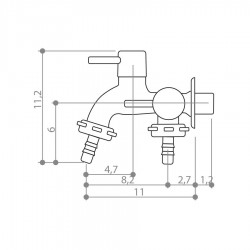 TORN TANQUE/MAQ ALAVANCA METAL CR 3607 CIVIT