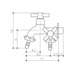 TORN TANQUE/MAQ CRUZETA METAL CR 3608 CIVITT