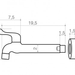 TORN PIA ALAVANCA 18CM C/AREJ ABS CR 1680 CIVITT
