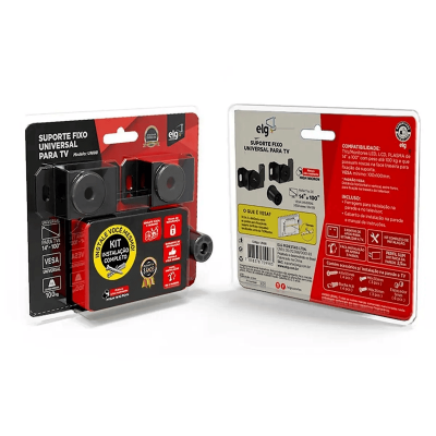 O - SUPORTE TV FIXO UNIV 14A100 100KG UNI88 ELG