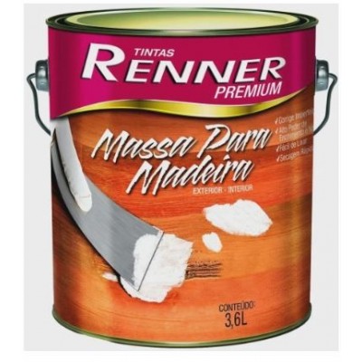 MASSA PARA MADEIRA BRANCO 3,6L RENNER