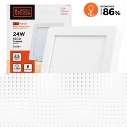 PAINEL LED 24W SOB QUAD 3000K BR SLIM B&D