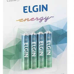 PILHA ALCALINA PALITO AAA C/4 UND ELGIN
