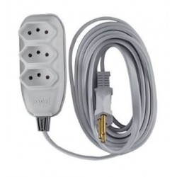 EXTENSAO PP 3 VIAS 3,0M 10A 250V CZ ILUMI