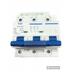 DISJUNTOR TRIPOLAR 80A 6KA DIN TAF