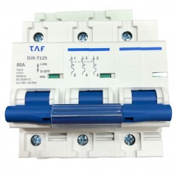 DISJUNTOR TRIPOLAR 80A 6KA DIN TAF