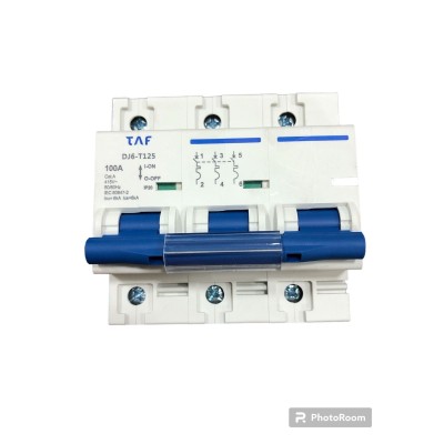 DISJUNTOR TRIPOLAR 100A 6KA DIN TAF