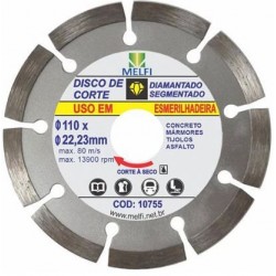 DISCO DIAMANTADO SEGMENTADO 4.1/2 P/ ESMER 110X20X20MM MELFI