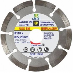 DISCO DIAMANTADO SEGMENTADO 4.1/2 P/ ESMER 110X20X20MM MELFI