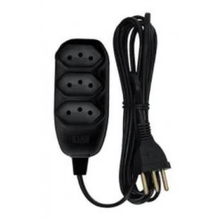 EXTENSAO PP 3 VIAS 8,0M 10A 250V PT ILUMI