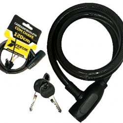 Cadeado De Bicicleta C/ Chave 120Cm Fertak