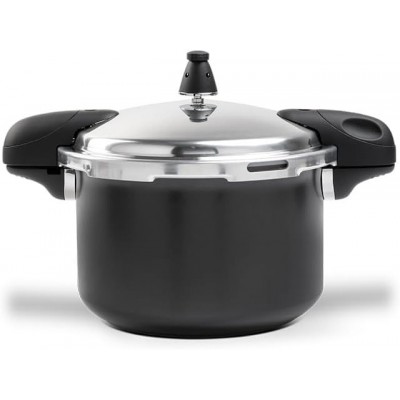 Panela de Pressão 22 cm 5,4 L Revestimento Cerâmico Linha Ceramic Life Pressure Brinox - Preto