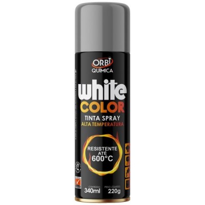 Tinta Spray Alta Temperatura Aluminio 340ml - Orbi