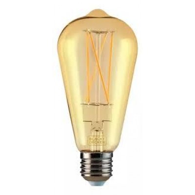 O - LAMPADA LED FILAMENTO ST64 AMBAR 03W 2200K B&D