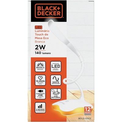 O - LUMINARIA DE MESA 02W 6500K BR ECO B&D