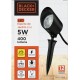 Espeto De Jardim Led Eco Black+decker Luz Amar Bdes-0300-01