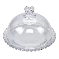 Queijeira de Cristal Lyor Coraçao 19,5x13Cm 1702