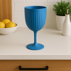 Taça Lyor PP Bambu Stripes 540Ml Azul 220082