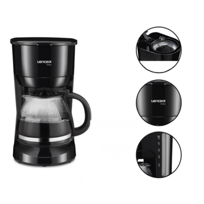 Cafeteira Eletrica Easy Preto 18 Cafes 127V - Pca018 Lenoxx