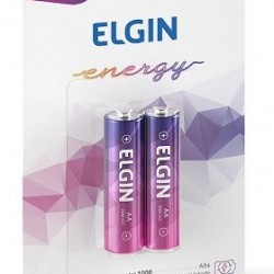 F - PILHA RECARREGAVEL AA BLISTER C/02 ELGIN
