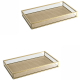 F - BANDEJA DECORATIVA BG/DOURADO KV0287 BTC