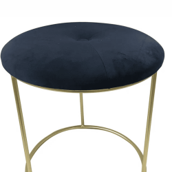 Banqueta De Metal E Veludo Az Nk0014 Btc