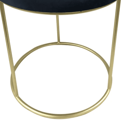 Banqueta De Metal E Veludo Az Nk0014 Btc